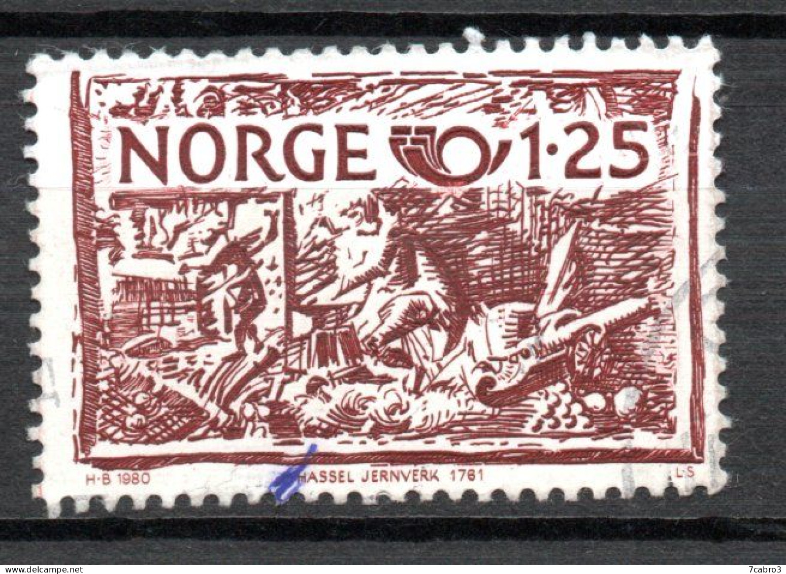 Norvège Y&T N° 777  Mi N° 821 * Oblitéré - Usados