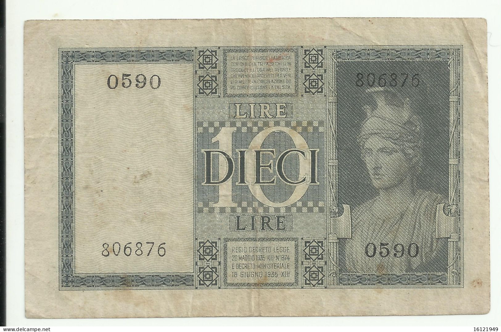 13Q - 10 LIRE - Italië – 10 Lire
