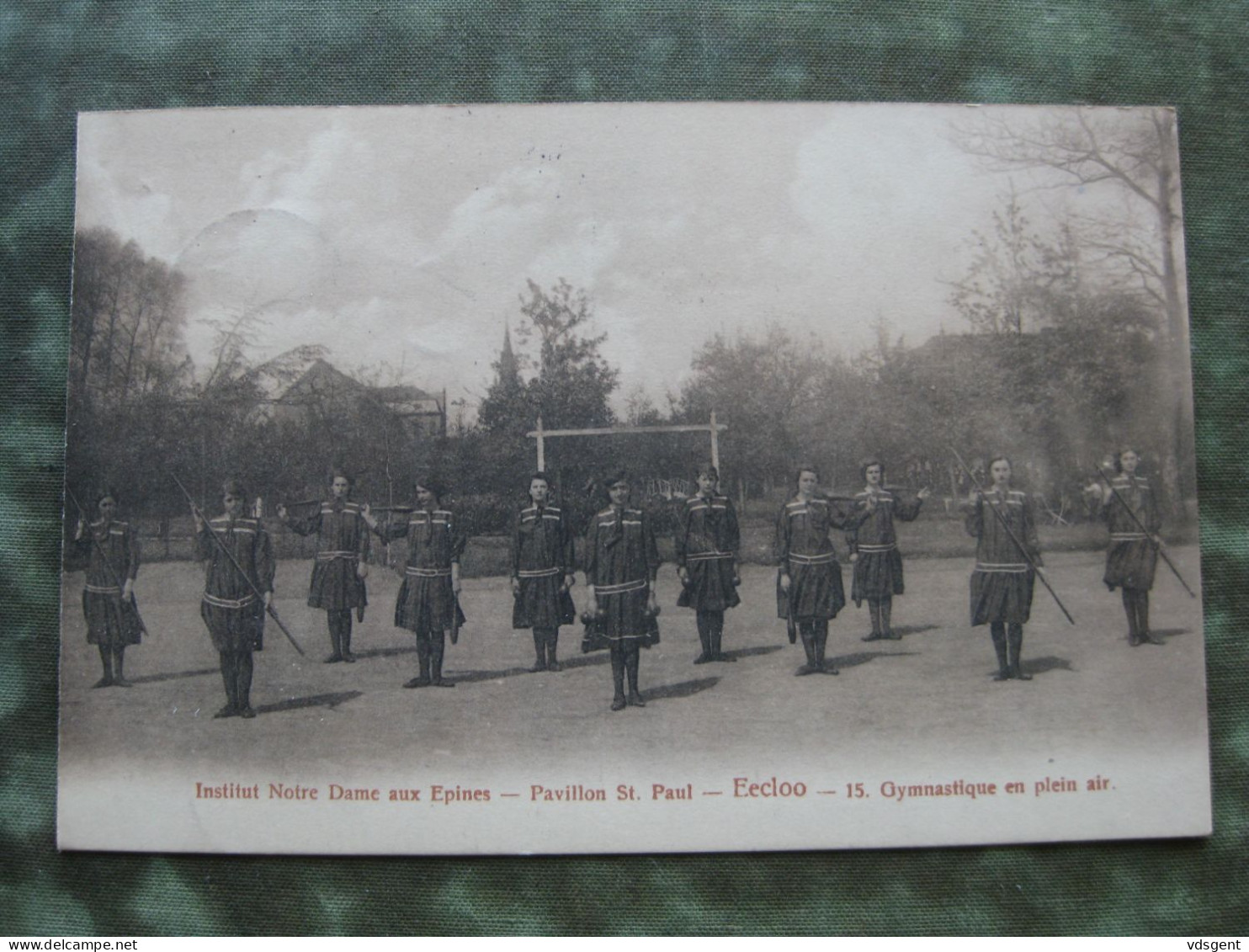 EECLOO - INST. ND AUX EPINES - PAVILLION ST. PAUL - GYMNASTIQUE EN PLEIN AIR 1919 - Eeklo