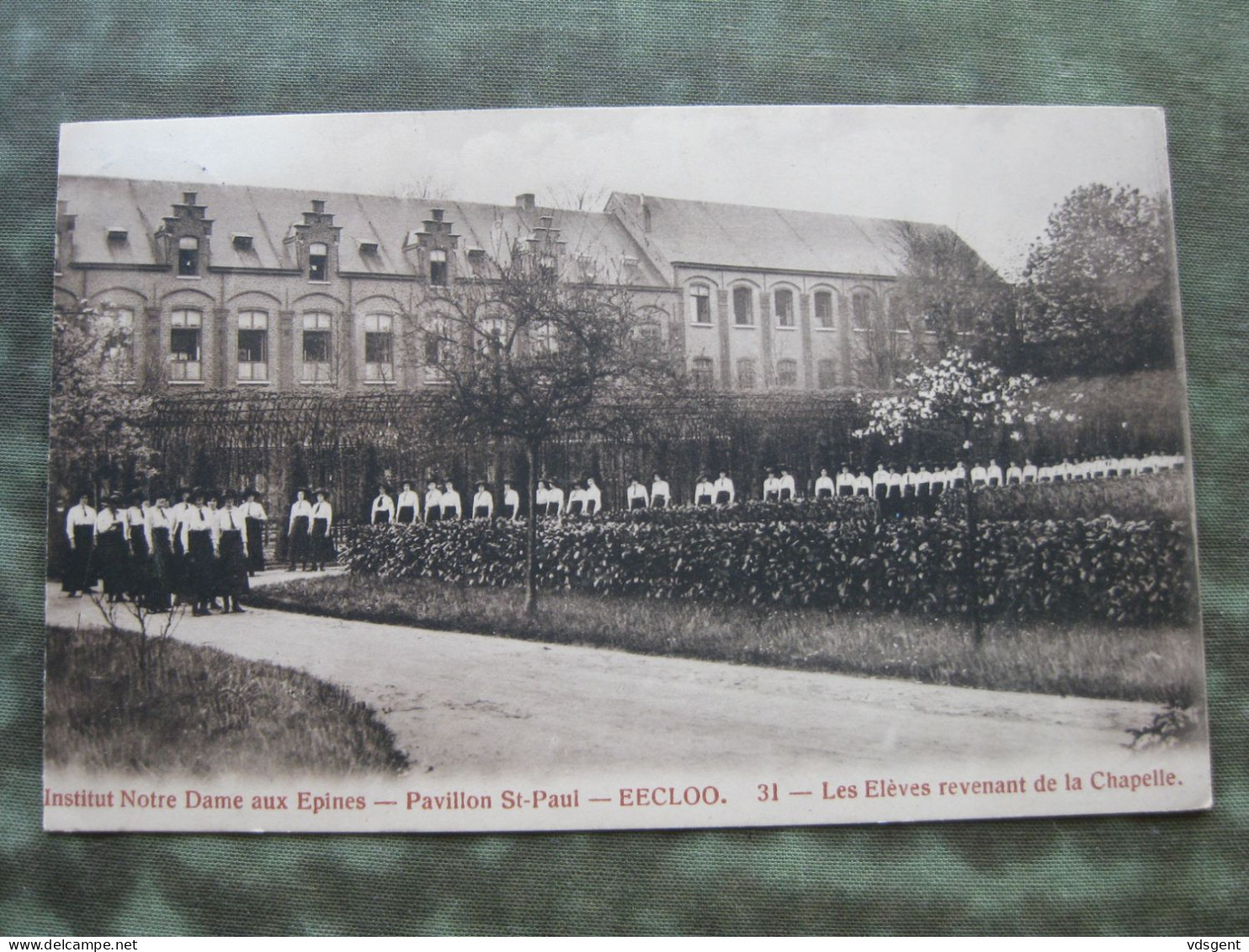 EECLOO - INST. ND AUX EPINES - PAVILLION ST. PAUL - ELEVES REVENANT DE LA CHAPELLE 1919 - Eeklo