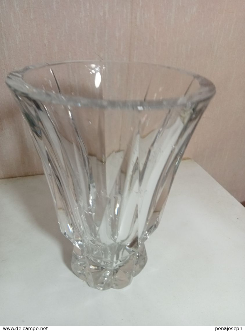 vase ancien cristal de st-louis hauteur 18 cm