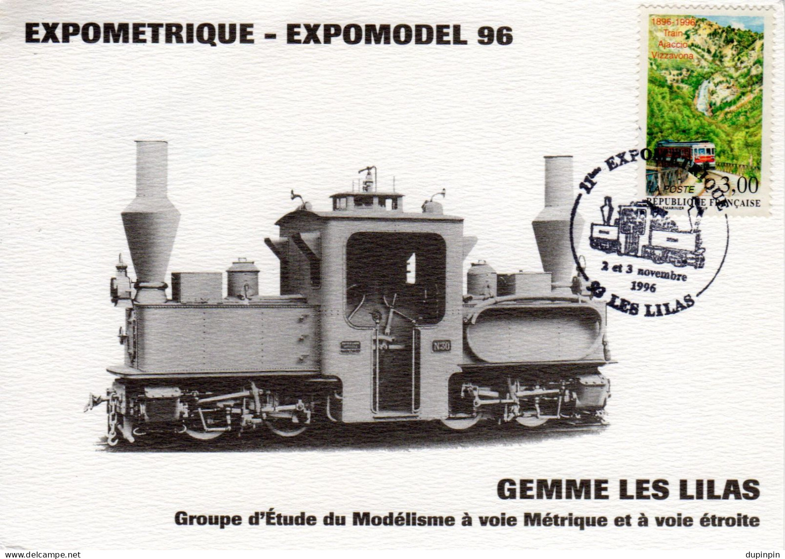 11 Ième EXPOMETRIQUE - EXPOMODEL 96 - 2 Et 3 Novembre 1996 - 93 LES LILAS - Autres & Non Classés