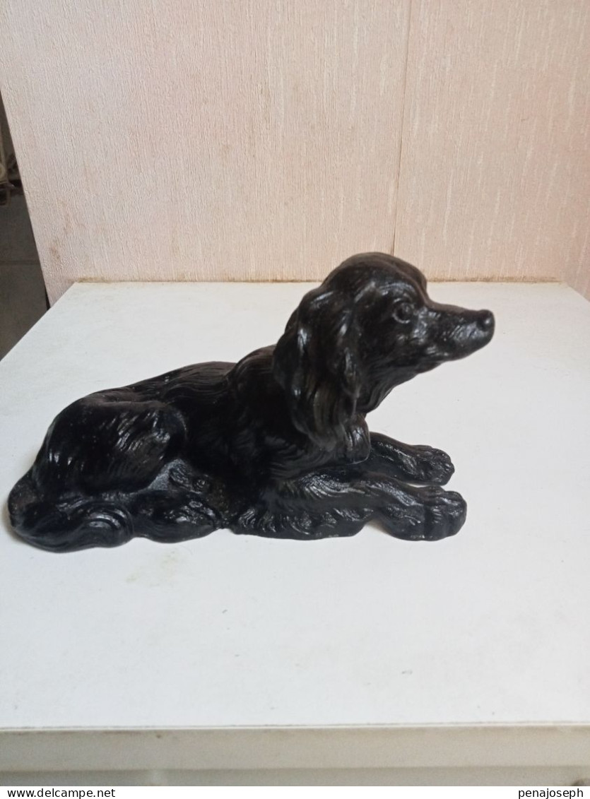 Statuette Chien Ancien En Fonte De Fer Hauteur 9 Cm X 16 Cm - Métal