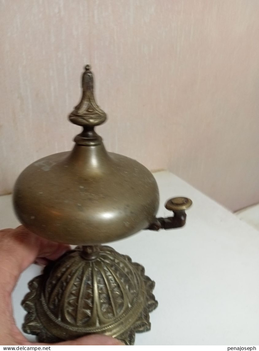 cloche d'acueil en bronze hauteur 17 cm