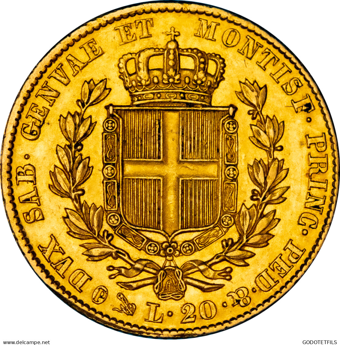 Italie - Royaume De Sardaigne 20 Lire Charles Albert 1849 Gênes - Italian Piedmont-Sardinia-Savoie