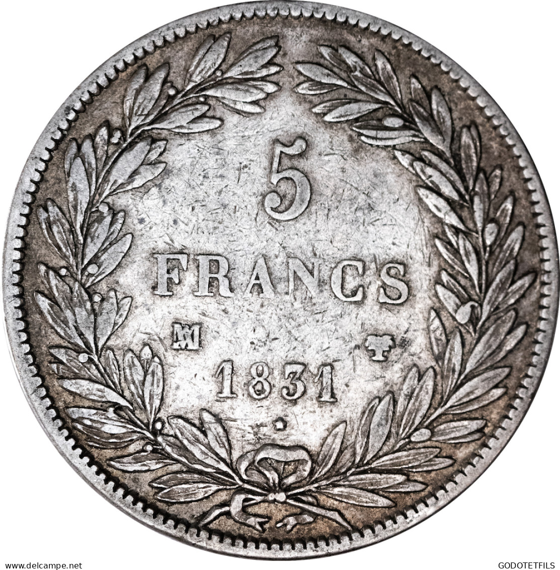 Restauration - Louis Philippe 5 Francs Type Tollier 1831 Bordeaux - 5 Francs