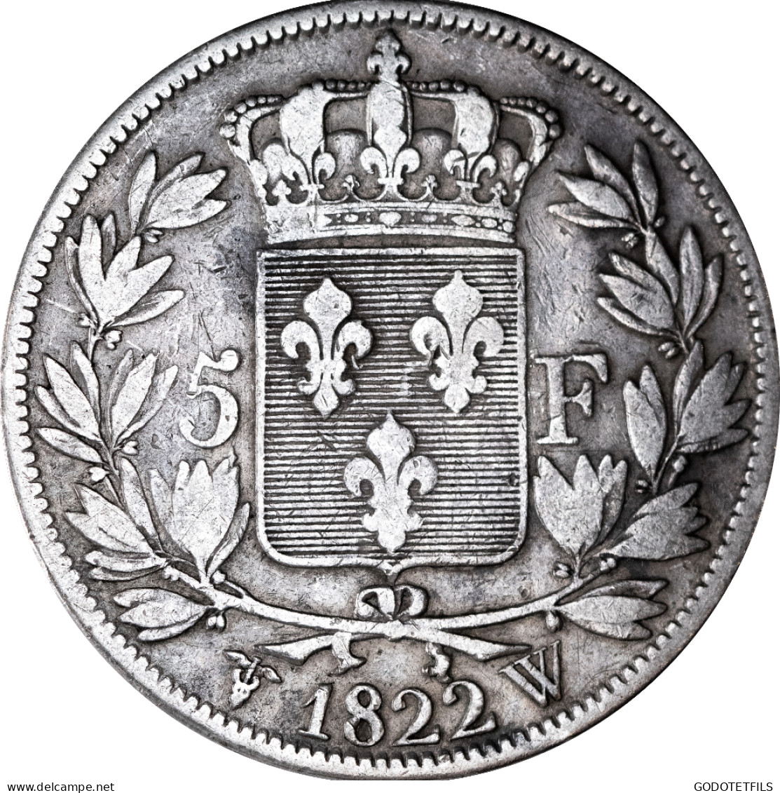 Restauration - Louis XVIII 5 Francs 1822 Lille - 5 Francs