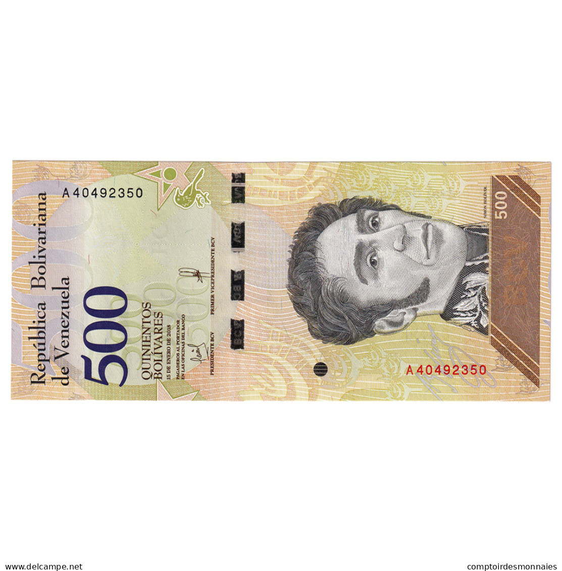 Billet, Venezuela, 500 Bolivares, 2018, 2018-01-15, NEUF - Venezuela