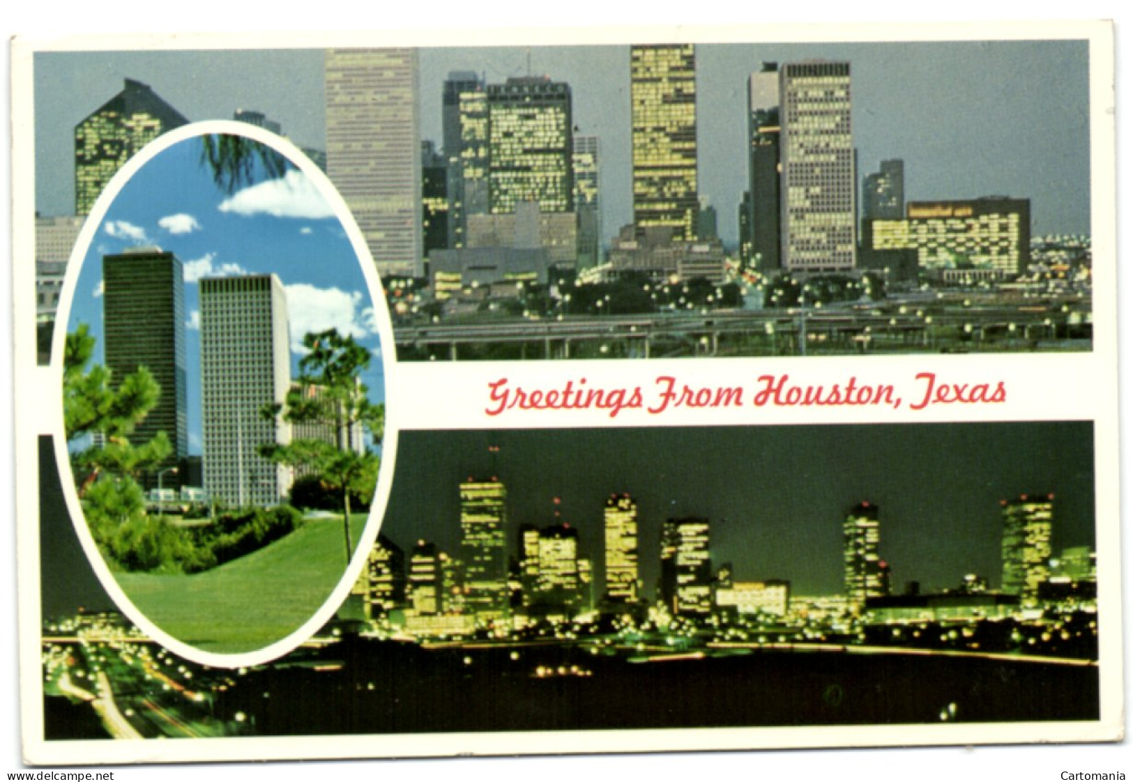 Greetings From Houston - Texas - Skyline Vieuws Of Downtown - Houston