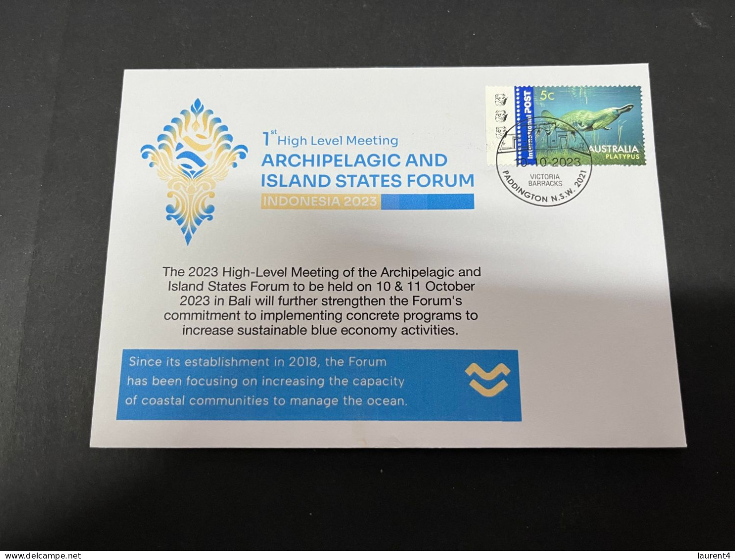 14-10-2023 (3 U 17) 1st Archipelagic And Island States Forum Held In Bali (Indonesia) 10&11-10-2023 - Protection De L'environnement & Climat