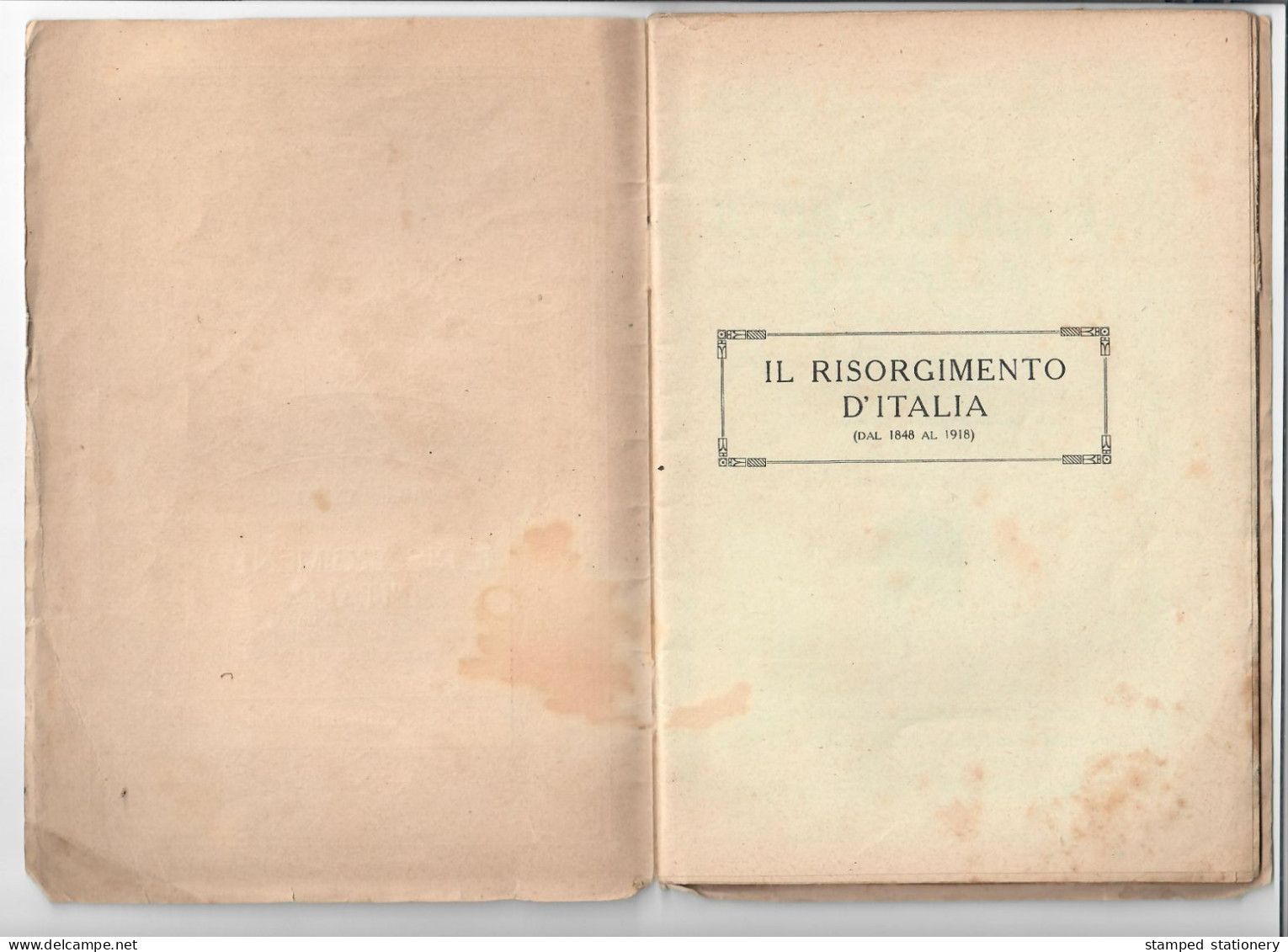 IL RISORGIMENTO D'ITALIA - ANGELO COLOMBO (PER LA TERZA CLASSE ELEMENTARE) - EDITORE CARLO SIGNORELLI - Geschiedenis,
