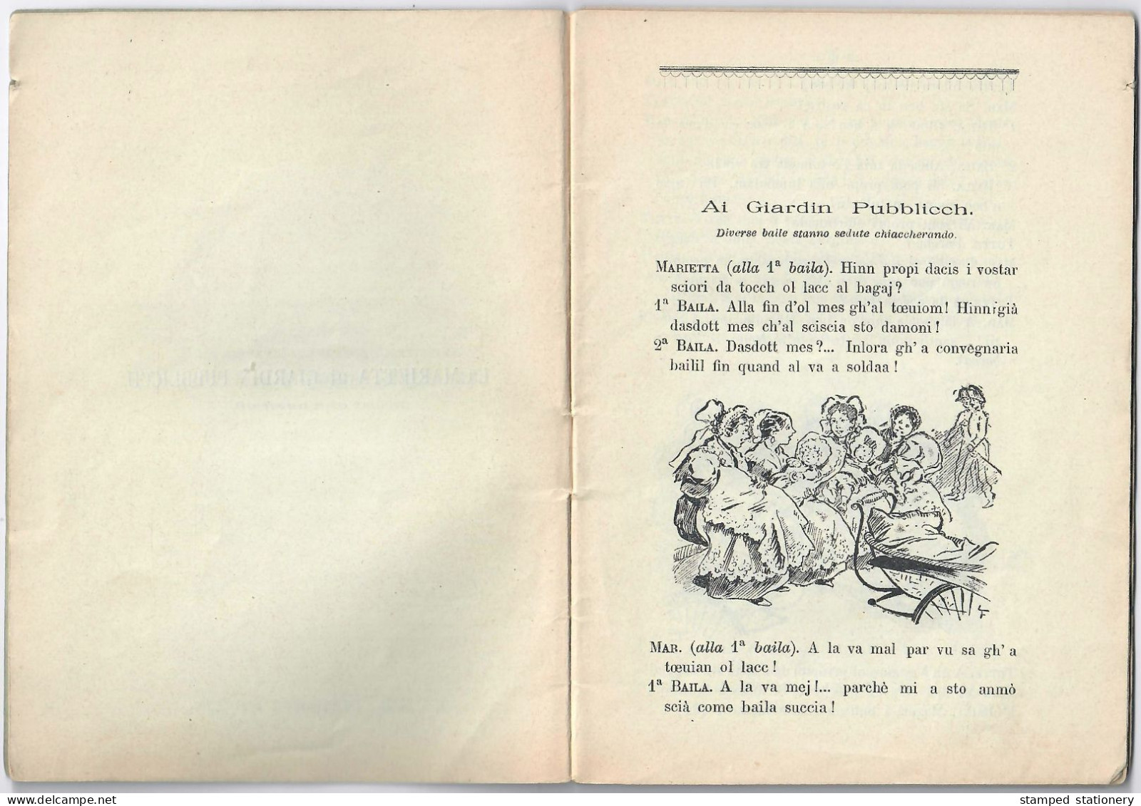 LA MARIETTA (TESTO IN DIALETTO MILANESE) DI CORRADO COLOMBO - ILLUSTRAZIONI DI LUCA FORNARI EDITORE CARLO ALIPRANDI 1904 - Theater