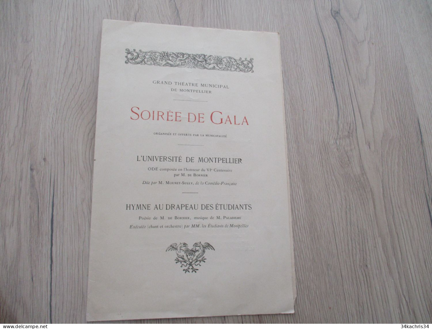 Programme Montpellier 2ème Régiment Du Génie Musique 23/05/1890 - Programmes