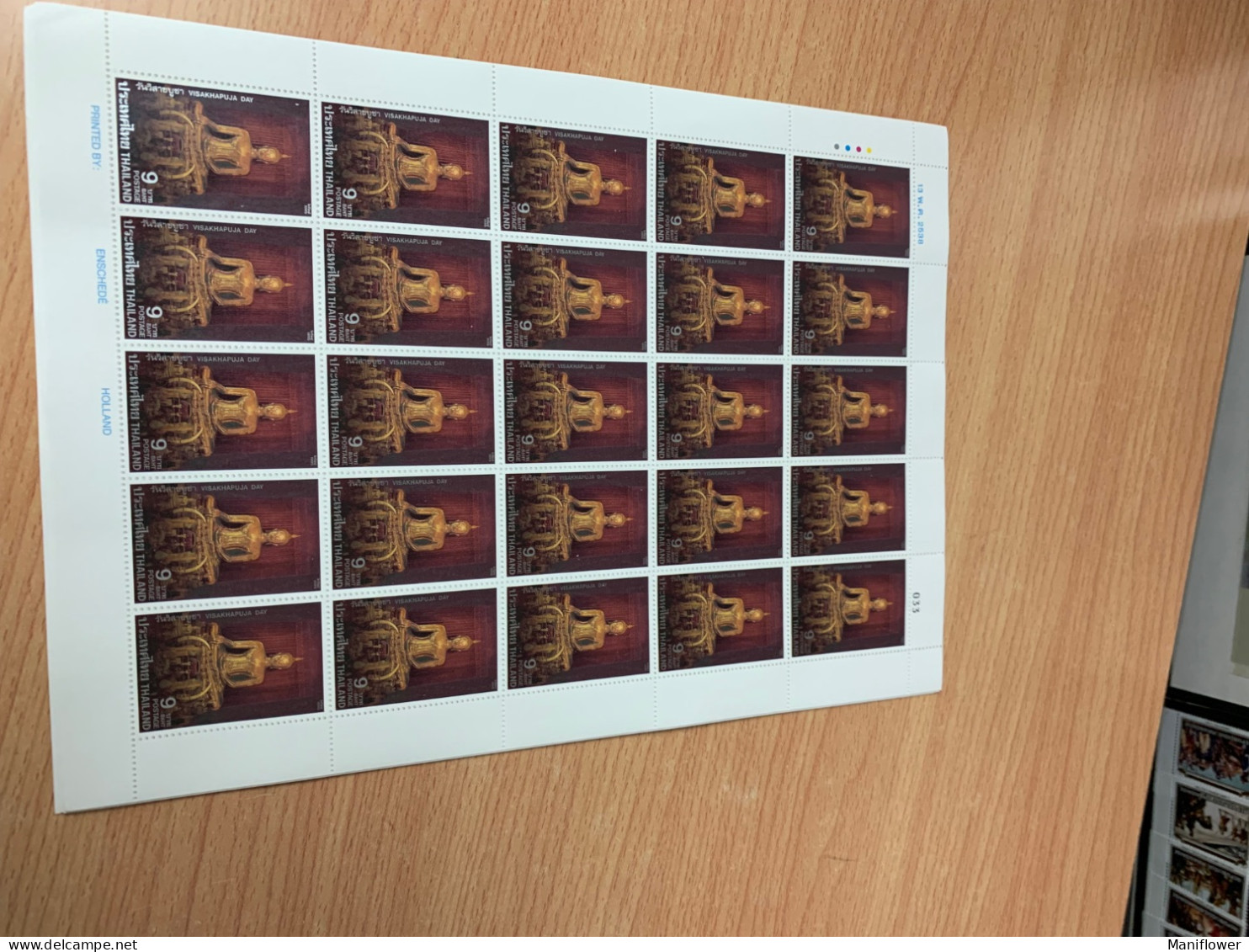 Thailand Stamp Whole Sheet 25 Sets MNH Buddha Religious - Boeddhisme