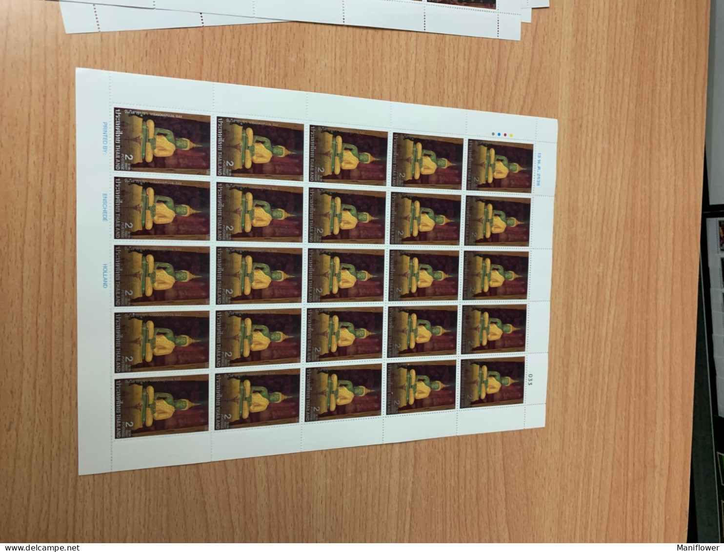 Thailand Stamp Whole Sheet 25 Sets MNH Buddha Religious - Bouddhisme