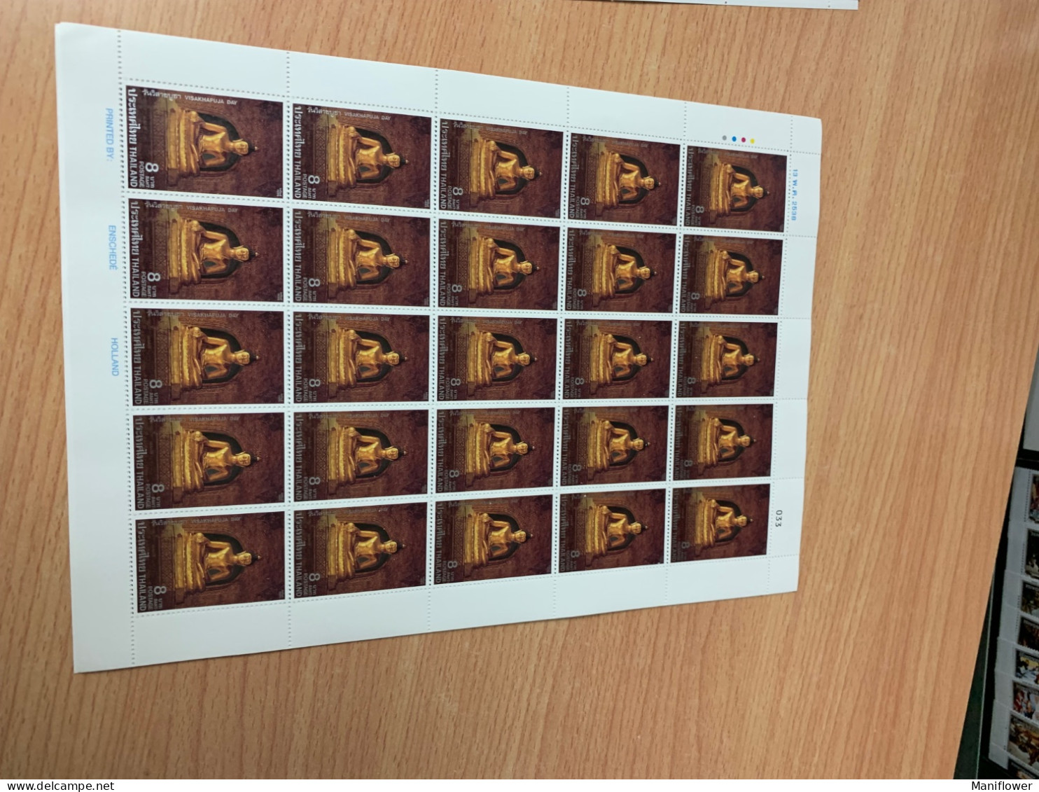 Thailand Stamp Whole Sheet 25 Sets MNH Buddha Religious - Bouddhisme