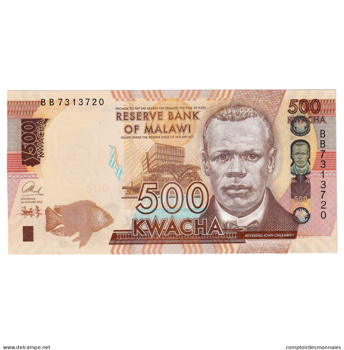 Billet, Malawi, 500 Kwacha, 2014, 2014-01-01, KM:New, NEUF - Malawi