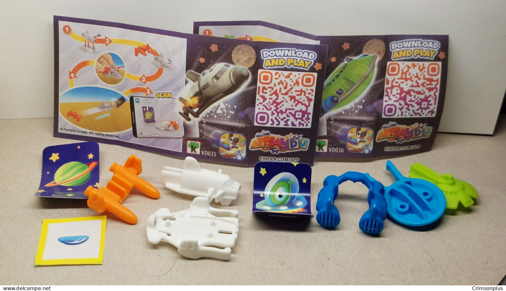 2022 Ferrero - Kinder Surprise -  VD035-VD036 - Space Drone - Complete Set + 2 BPZ's - Monoblocs