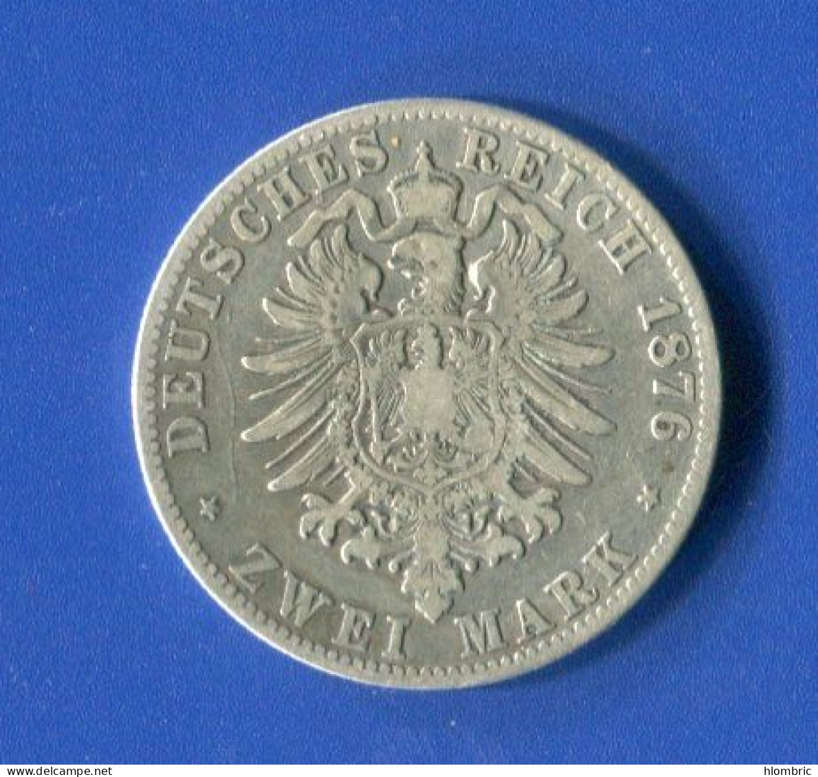 All  2  Mark  1876 D  Bayern - 2, 3 & 5 Mark Silber