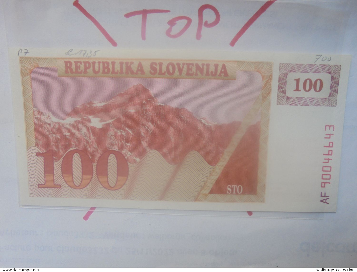SLOVENIE 100 TOLARJEV 1990 Neuf (B.30) - Slovénie