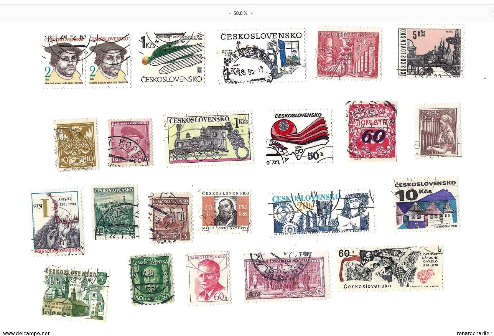 Collection De 90 Timbres Oblitérés. - Collezioni & Lotti