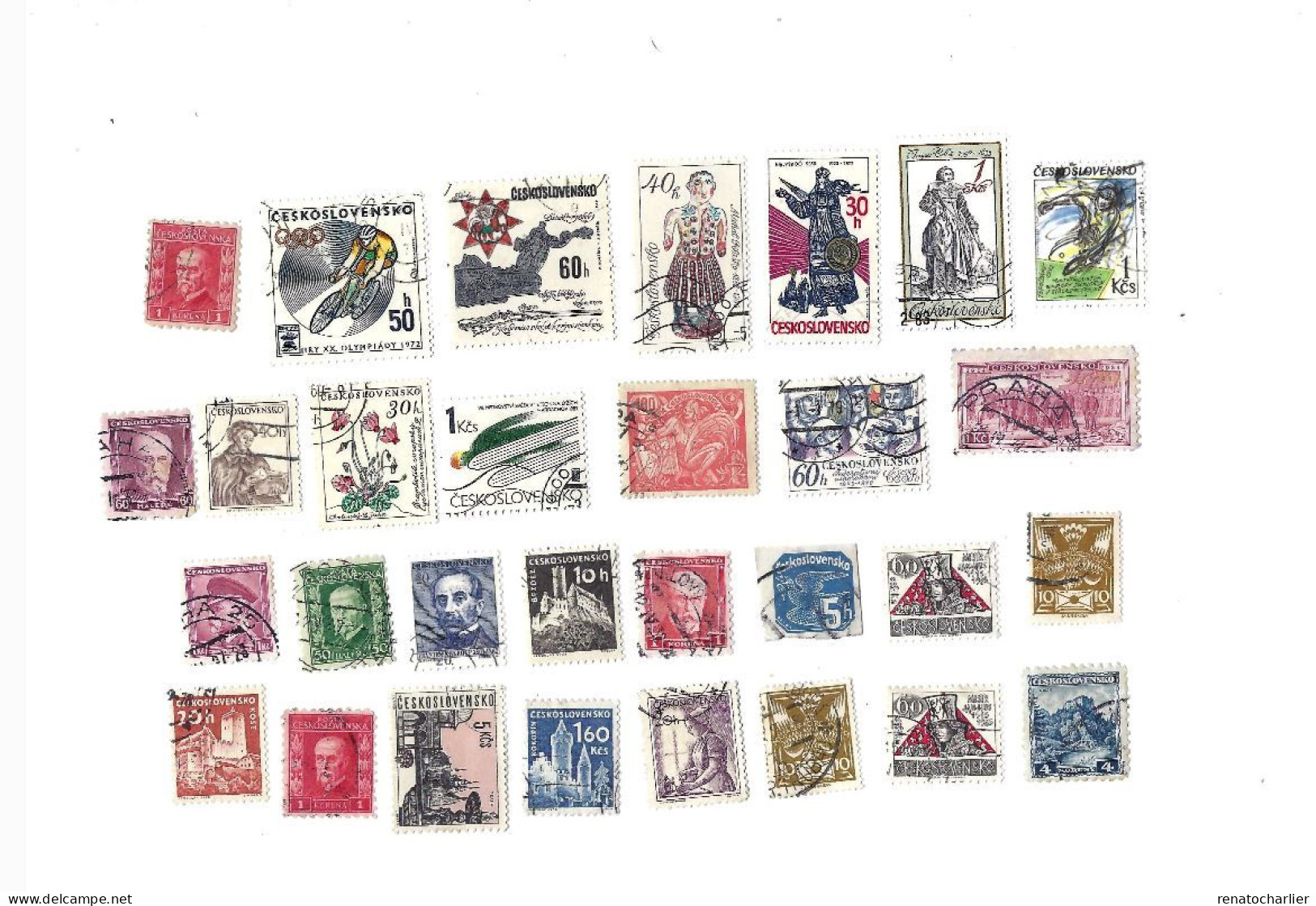 Collection De 90 Timbres Oblitérés. - Collections, Lots & Séries