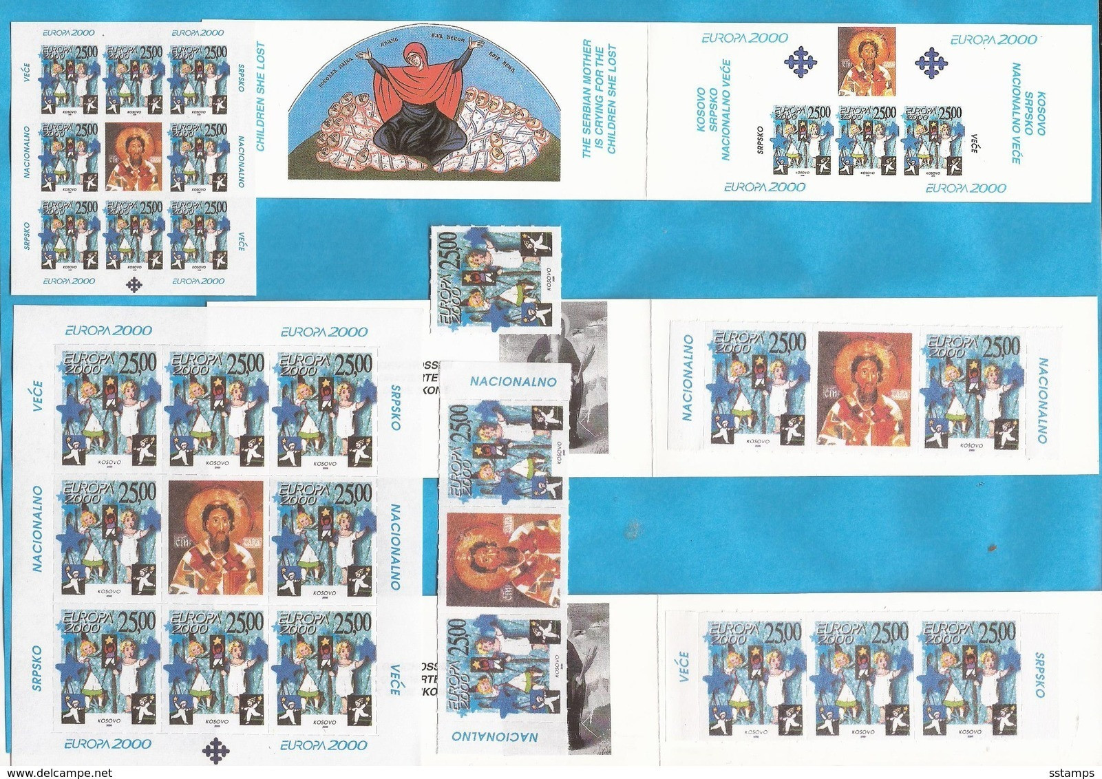 XXVIII  AUSVERKAUF 2000  EUROPA CEPT KOSOVO SERBIA SRBIJA CHILDREN KINDER ACTION JETZ KAUFEN INTERESSANT MNH - 2000