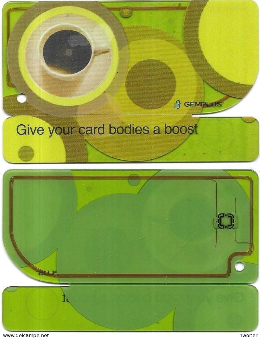 @+ Carte Gemplus Démonstration Transparente - Give You Card Bodies A Boost - Circuit Visible - Exhibition Cards