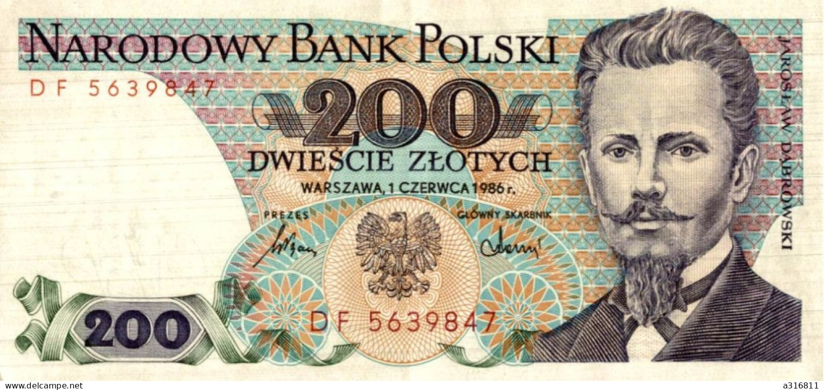 Billet 20 Dwiescie  Zeotych - Pologne