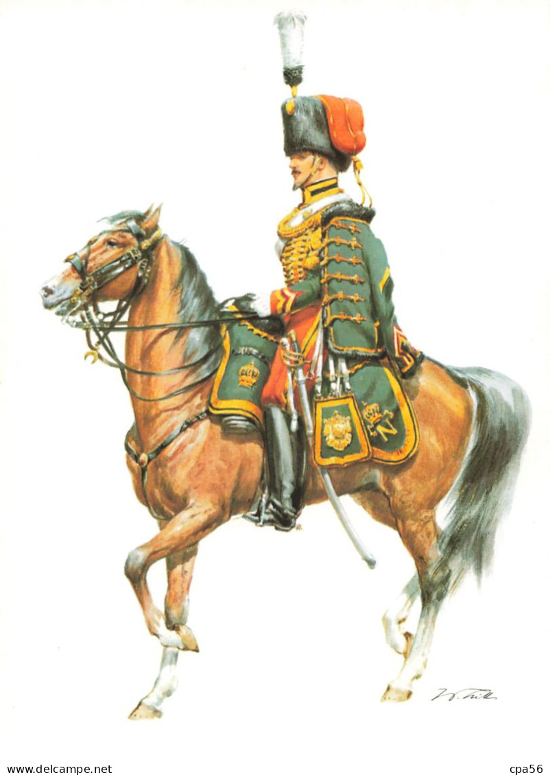 Un Beau Lot De 6 Cartes UNIFORMES - Militaires à Cheval - Hussard - Grenadier - Etc...19e S - Illustrateur W. TRITT - Uniformi