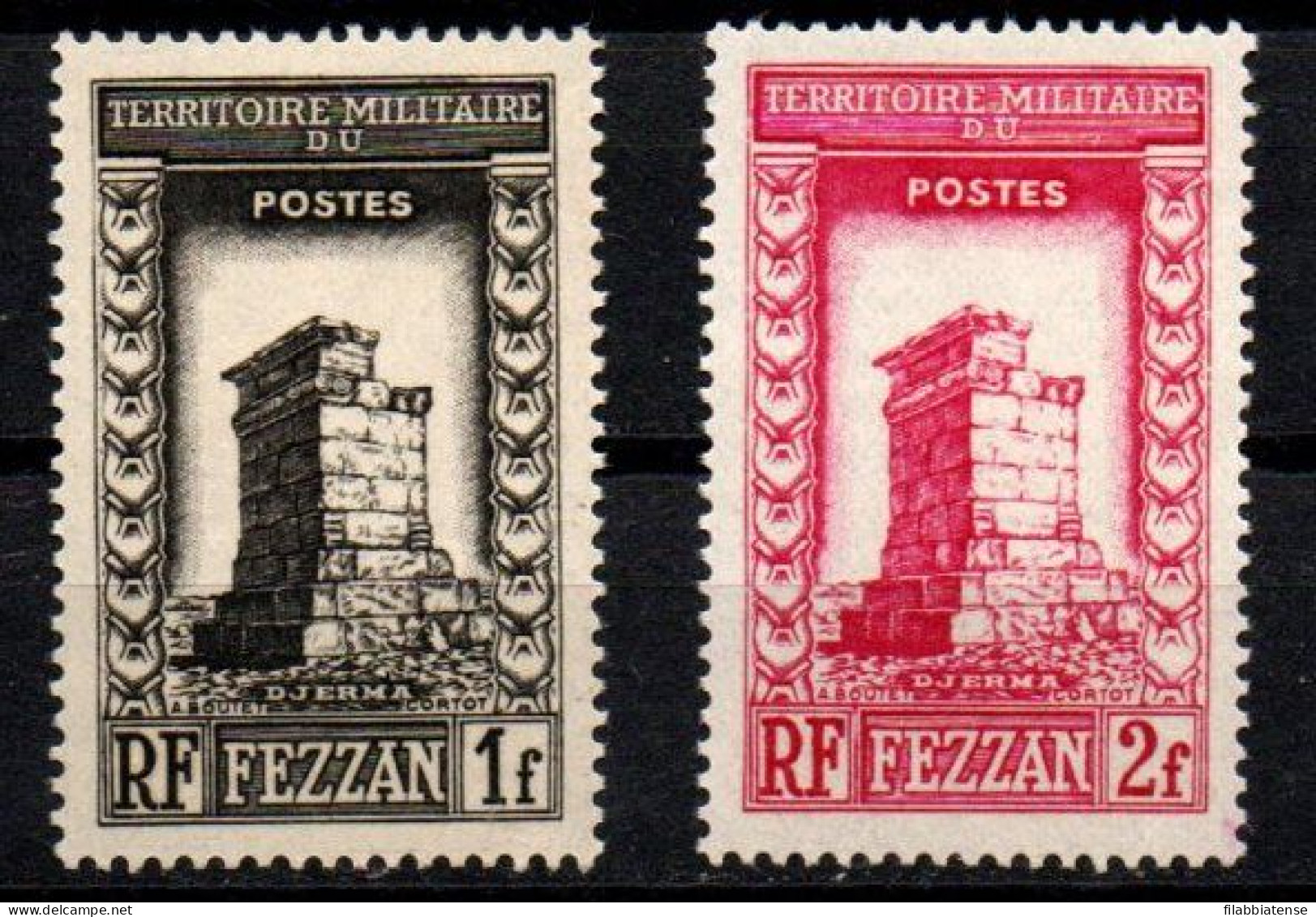 1949 - Italia Regno - Occupazione Francese - Fezzan 35/36 Emissioni Per Il Fezzan      ---- - Fezzan & Ghadames