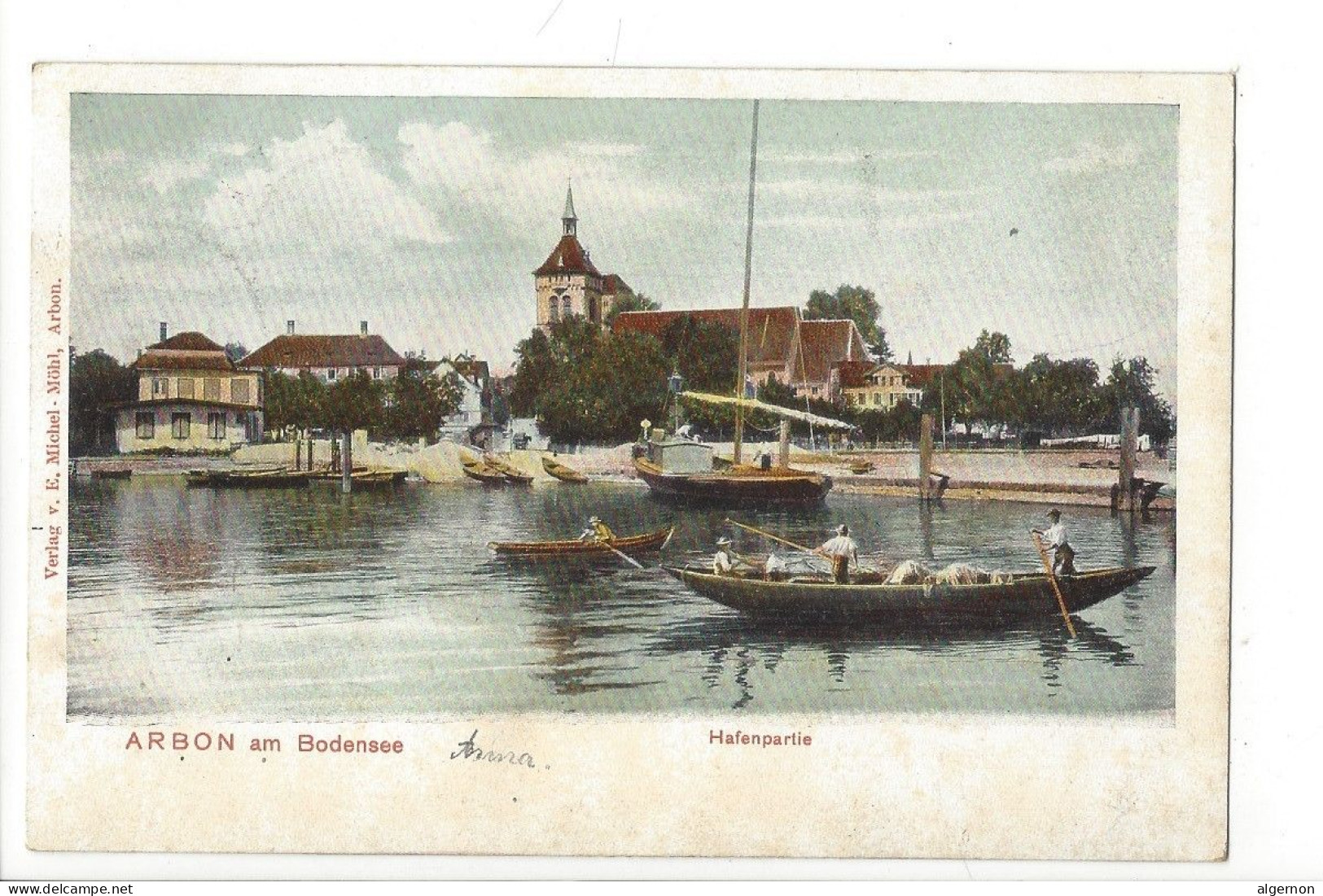31412 - Arbon Am Bodensee Hafenpartie 1904 Barques - Arbon