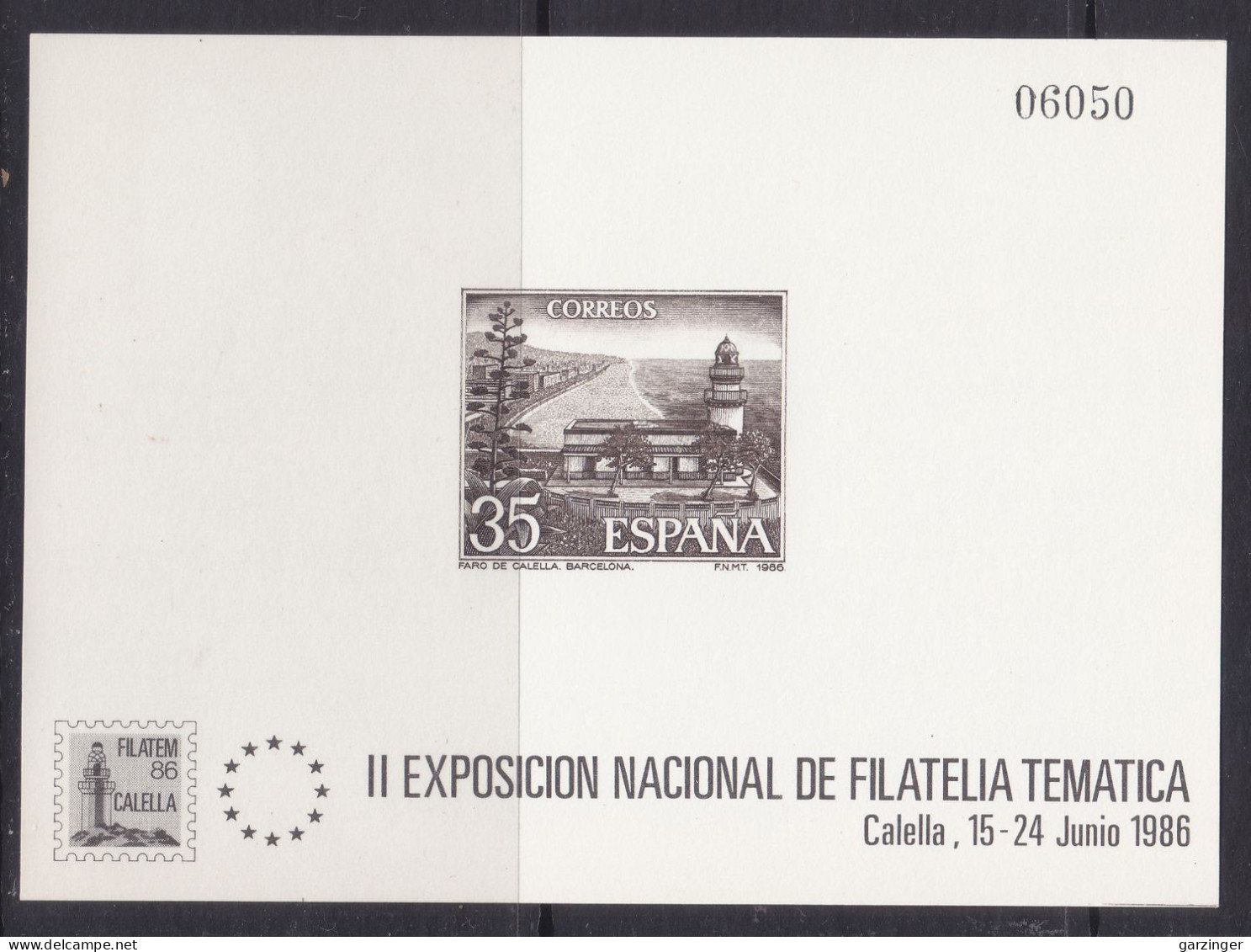 1986 PRUEBAS OFICIALES EDIFIL 9. NUEVO **/MNH. VALOR CATALOGO 650€. - Feuillets Souvenir