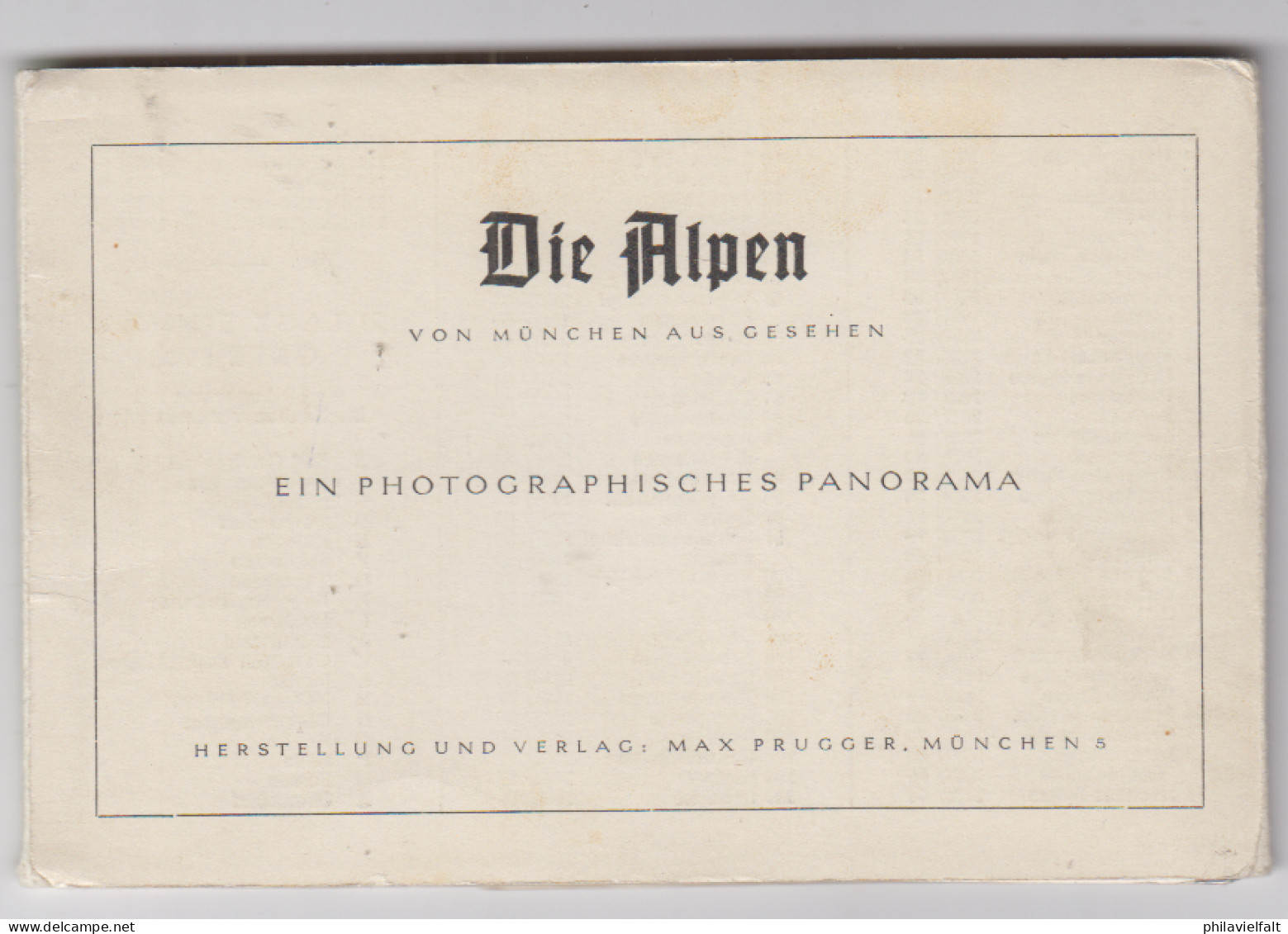 Bayern Um 1930 "Die Alpen Von München Aus Gesehen" Panorama -Fotographie Mit U.a. Zufspitze , Selten - Zugspitze