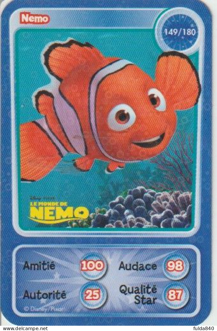 Carte Collector:  Le Monde De Nemo.  "NEMO"   Disney/Pixar ( Auchan). N° 149/180 - Disney