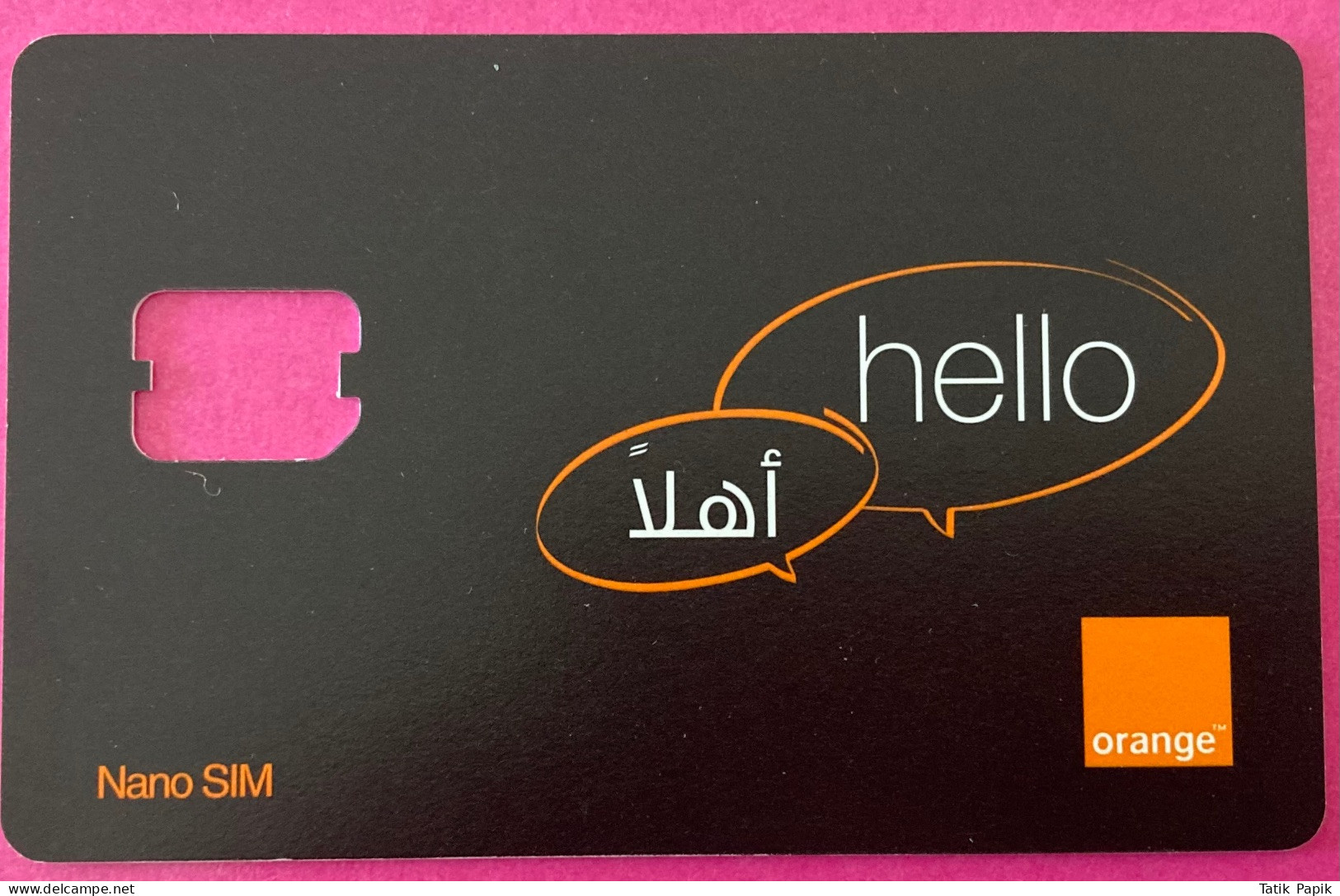 Tunisie Tunisia Orange Telecom GSM  Nano SIM Card Used Hello  Logo 3G 4G 5G - Tunisie