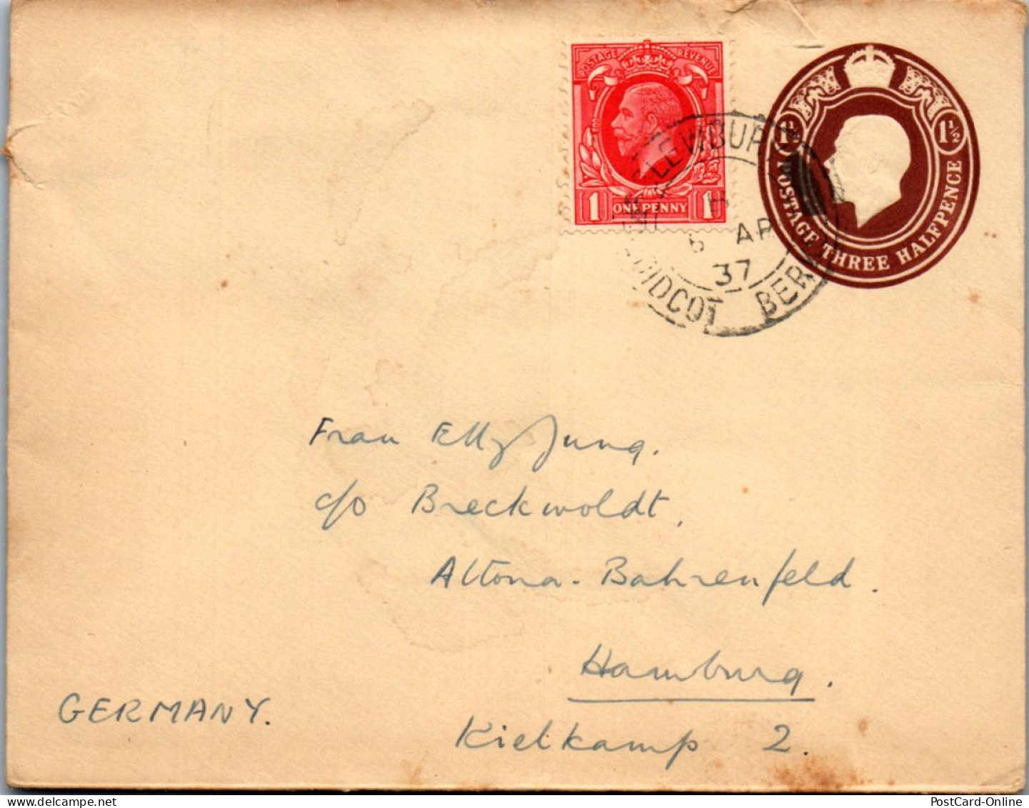 44661 - Großbritannien - Brief , Hamburg - Gelaufen 1937 - Cartas & Documentos