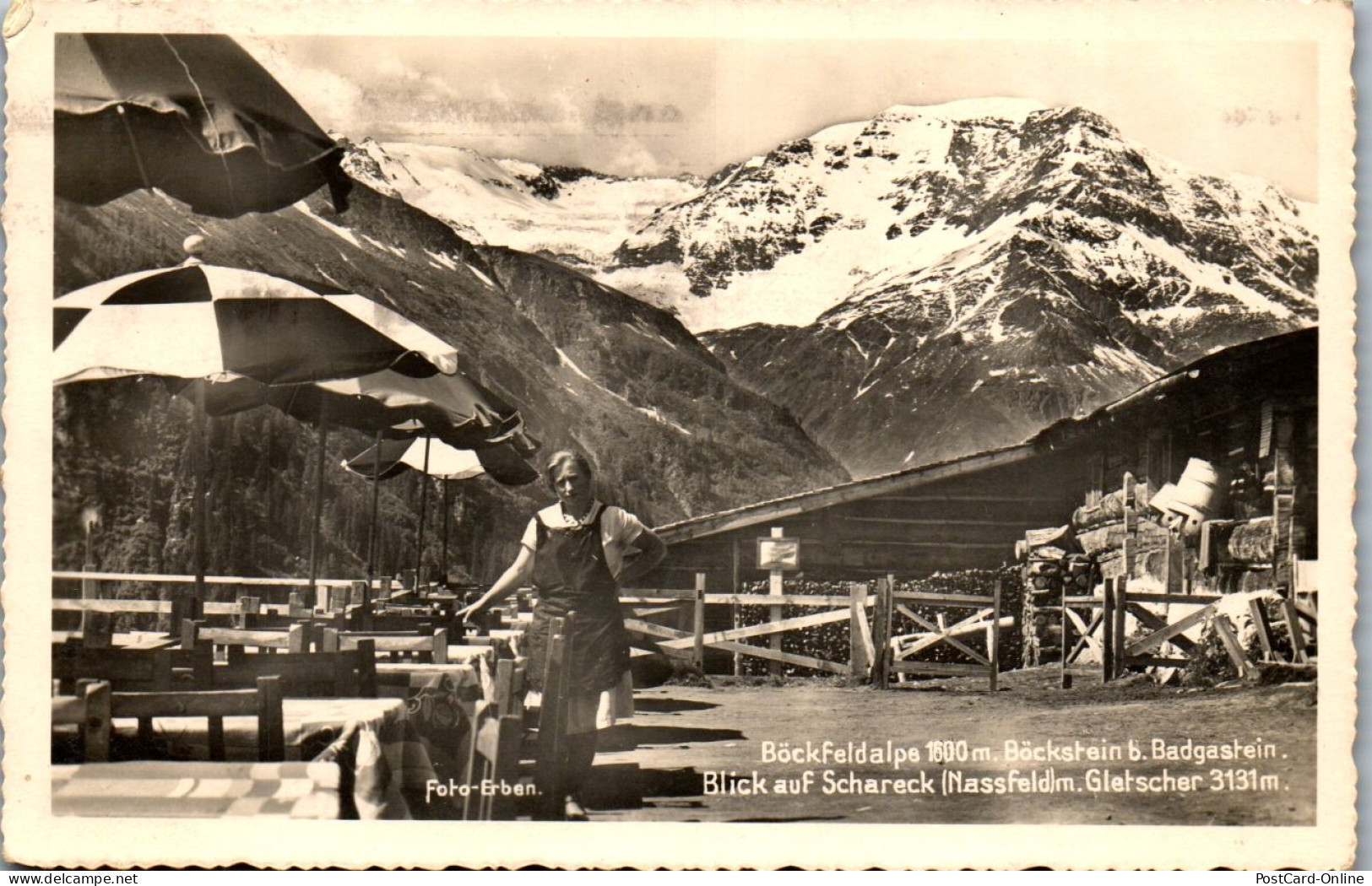 44613 - Salzburg - Böckfeldalpe , Böckstein B. Badgastein , Blick A. Schareck , Nassfeld , Gletscher , Cafe Rest. - 1937 - Böckstein