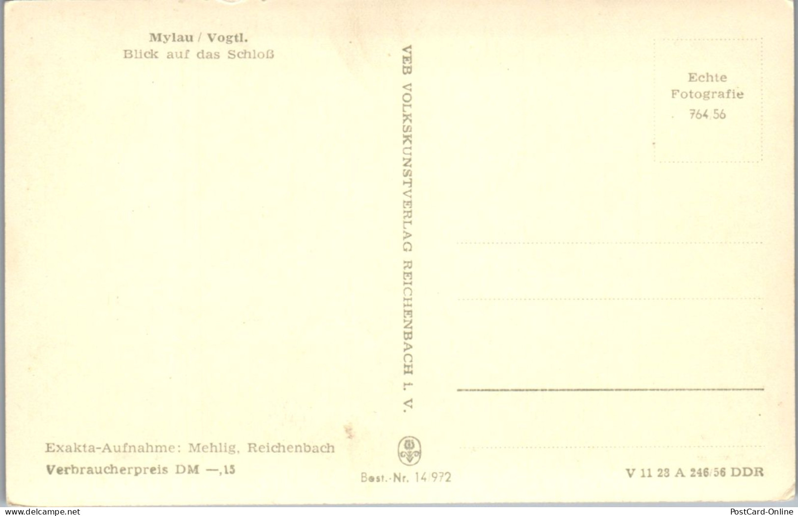 44458 - Deutschland - Mylau , Blick Auf Das Schloß - Nicht Gelaufen  - Mylau