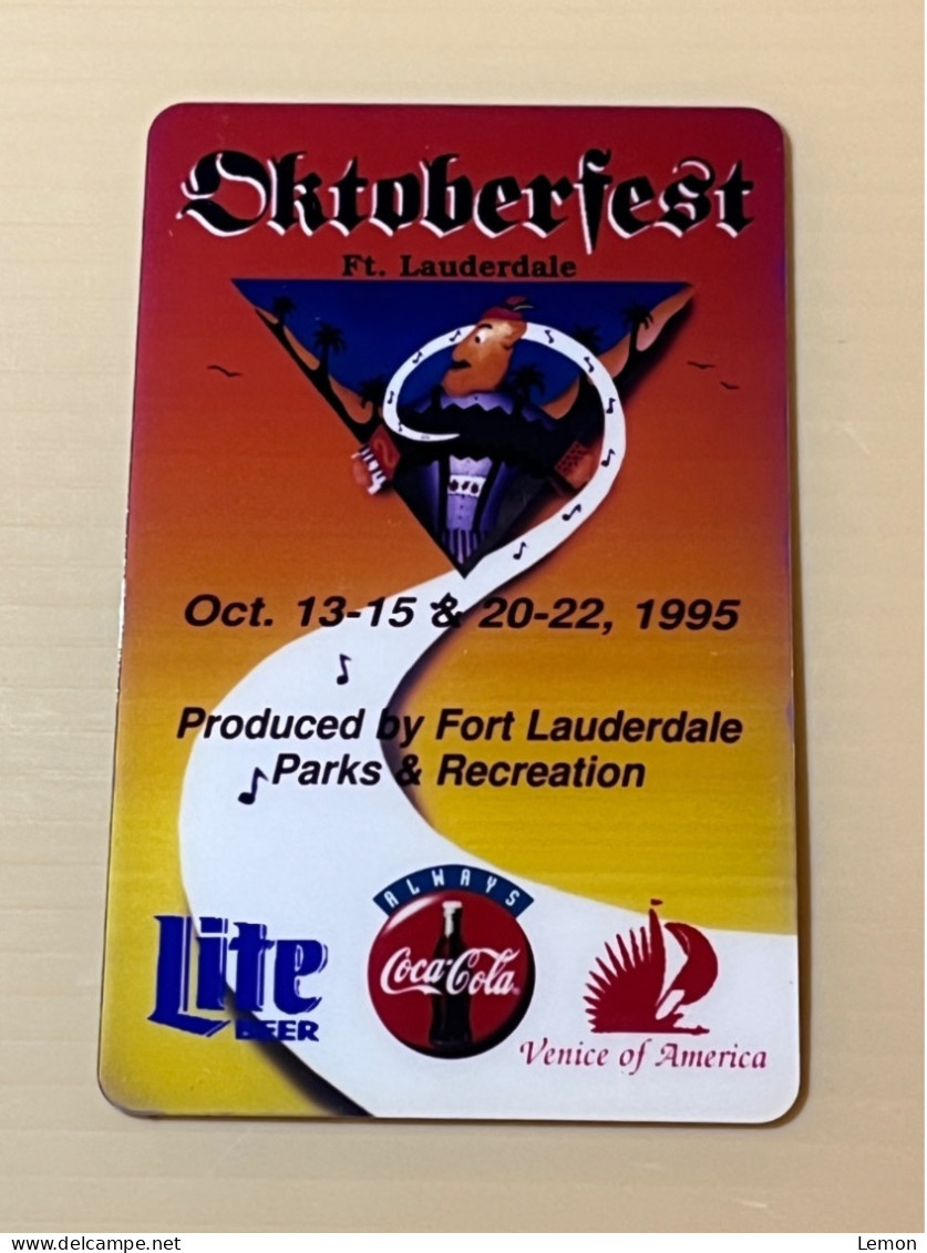 Mint USA UNITED STATES America Prepaid Telecard Phonecard, Ft. Lauderdale Oktoberfest Coca Cola, Set Of 1 Mint Card - Collections