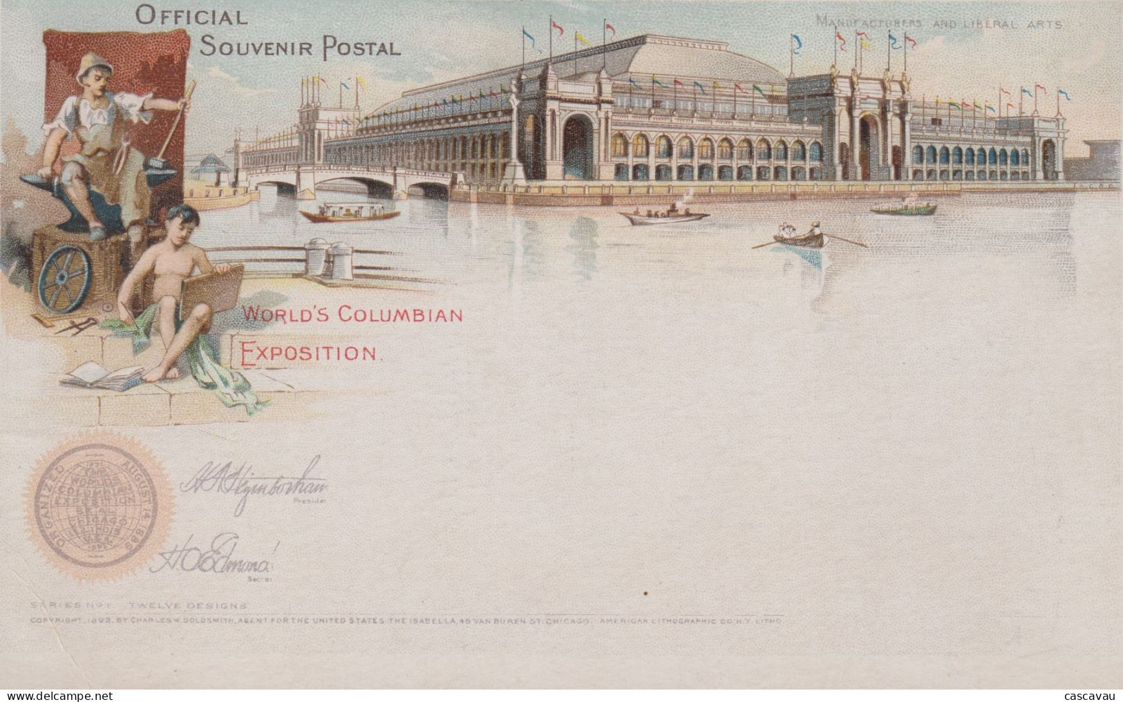 Carte  Entier  Postal    U.S.A    WORLD ' S  COLUMBIAN   EXPOSITION    CHICAGO   1893 - 1893 – Chicago (United States)