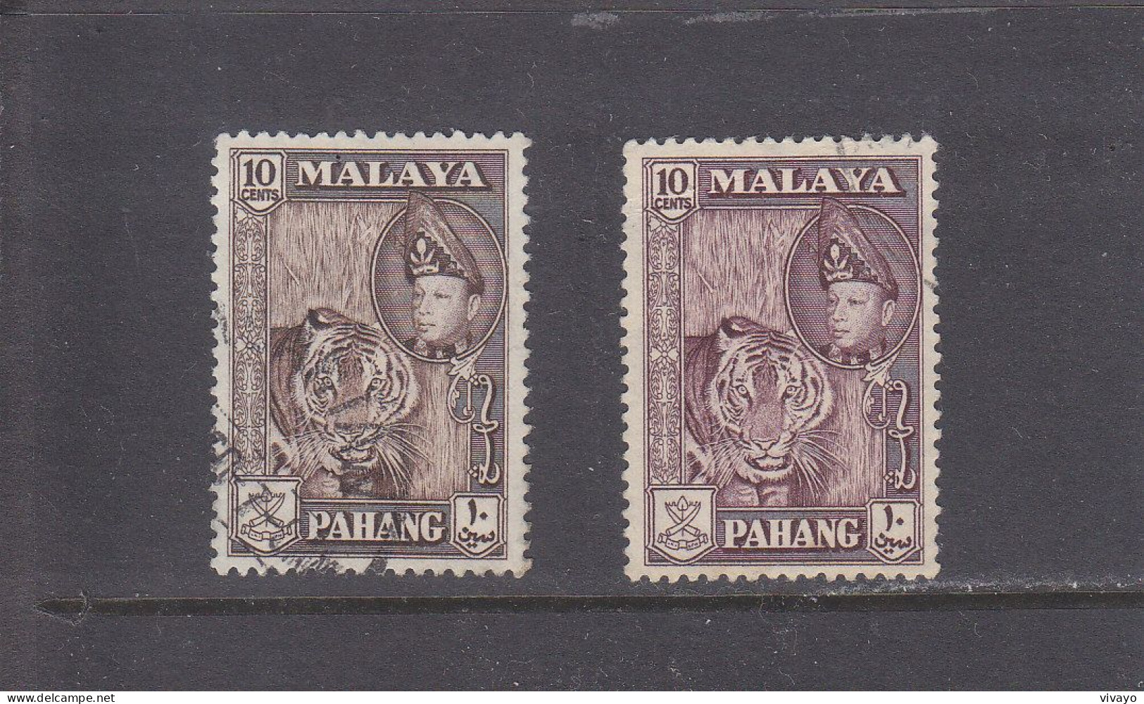 PAHANG - FEDERATED MALAY STATES -  O / FINE CANCELLED - 1957/1961 - TIGER - Yv. 67, 67a    Mi. 70 A/b - Pahang