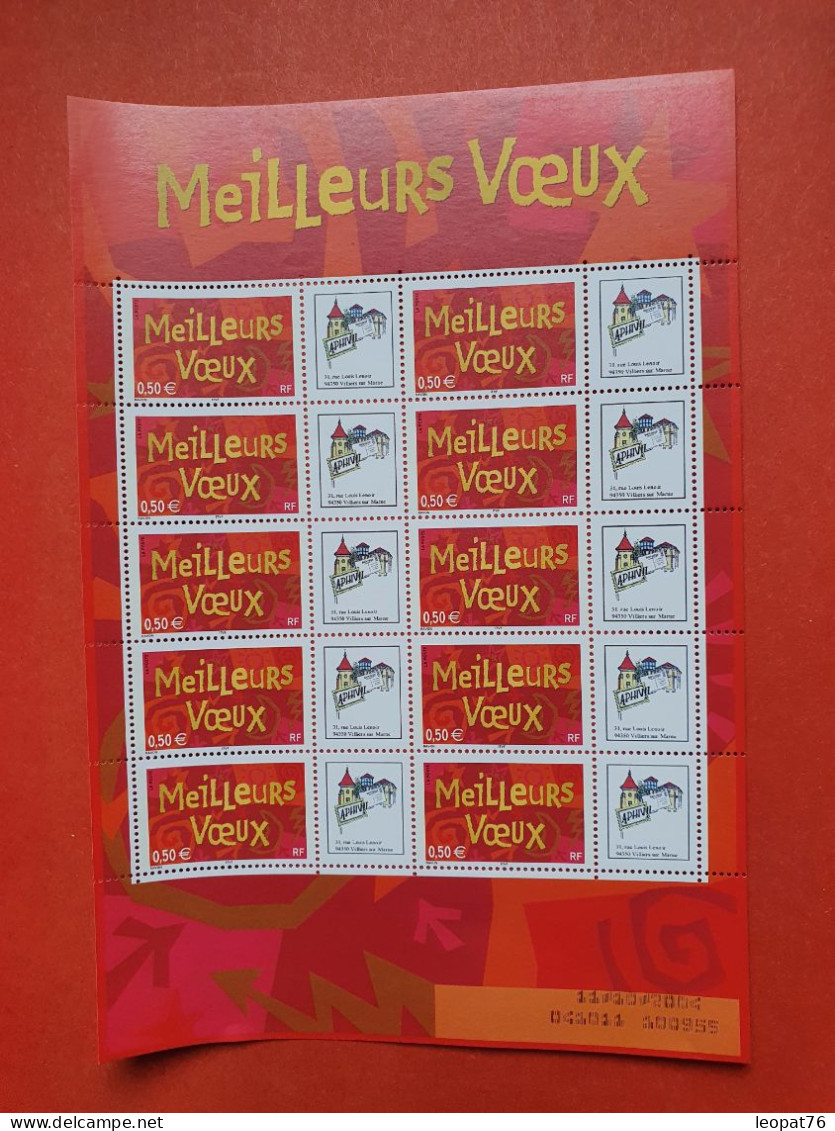 Bloc Meilleurs Voeux Personnalisé - F 3623Ab - Cote 200€ - Unused Stamps