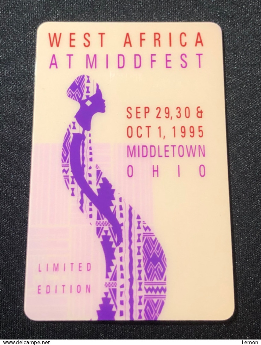 Mint USA UNITED STATES America Prepaid Telecard Phonecard, West Africa At Middfest: Middletown Ohio, Set Of 1 Mint Card - Sammlungen
