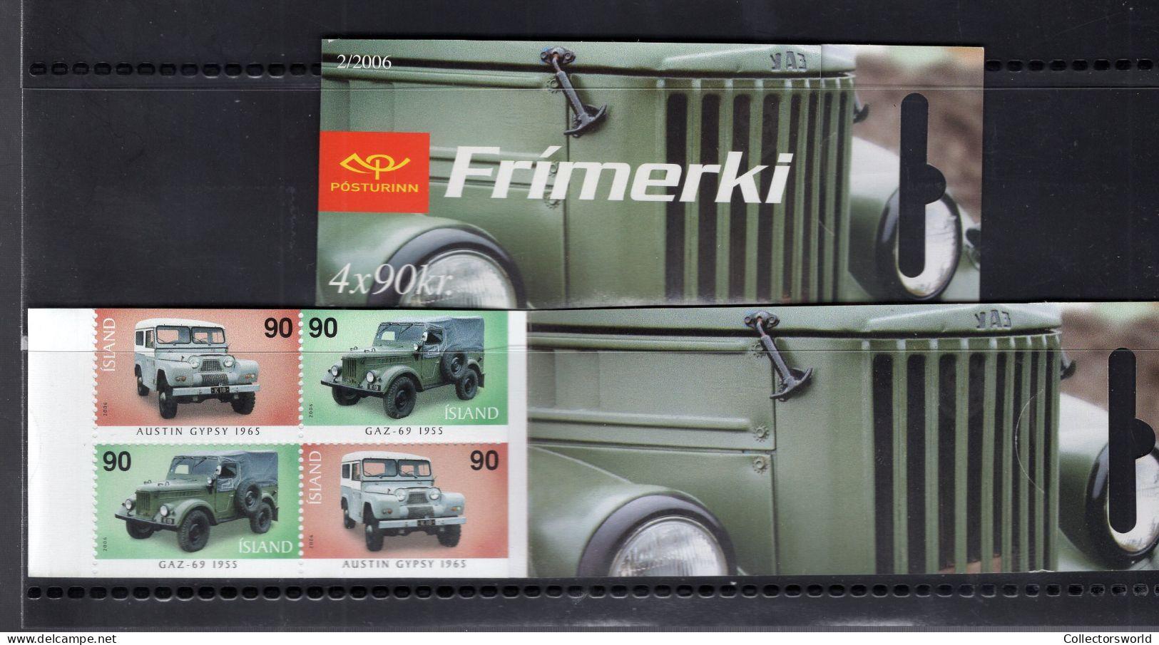 Iceland 2006 4v - 4 X 90Kr Car Auto Jeeps Austin Gypsy GAZ-69 MNH - Booklets