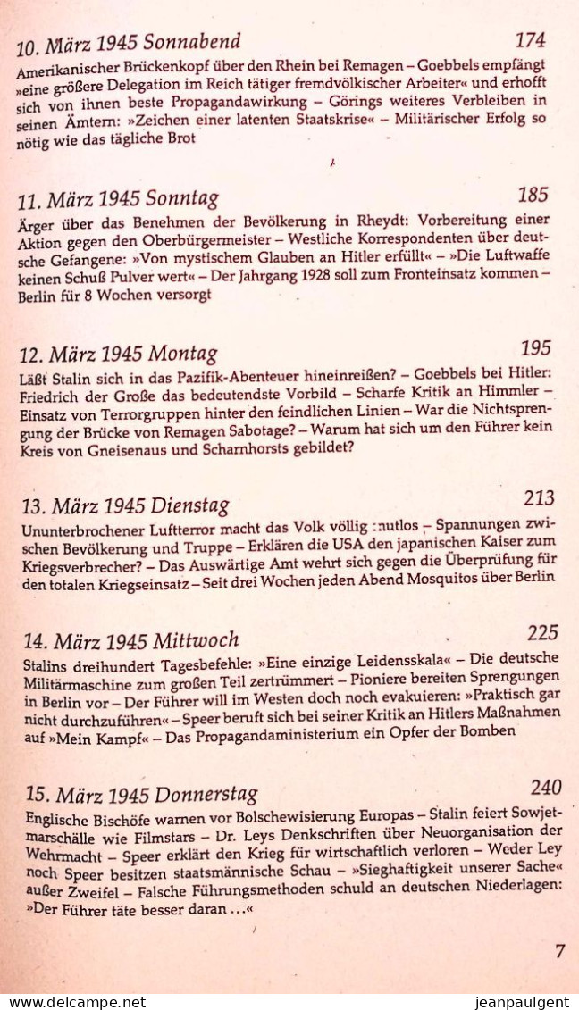 Rolf Hochhuth - Joseph Goebbels Tagebücher 1945 - 5. Guerres Mondiales