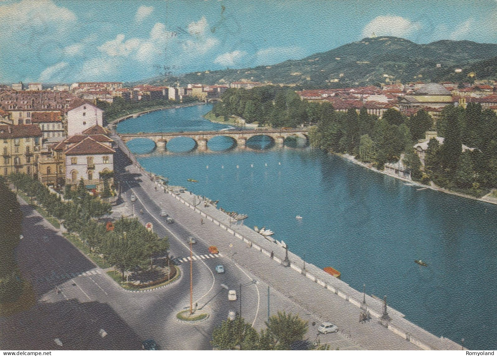 CARTOLINA  TORINO,PIEMONTE-SCORCIO PANORAMICO-LUNGO PO-STORIA,MEMORIA,CULTURA,RELIGIONE,BELLA ITALIA,VIAGGIATA 1967 - Fiume Po