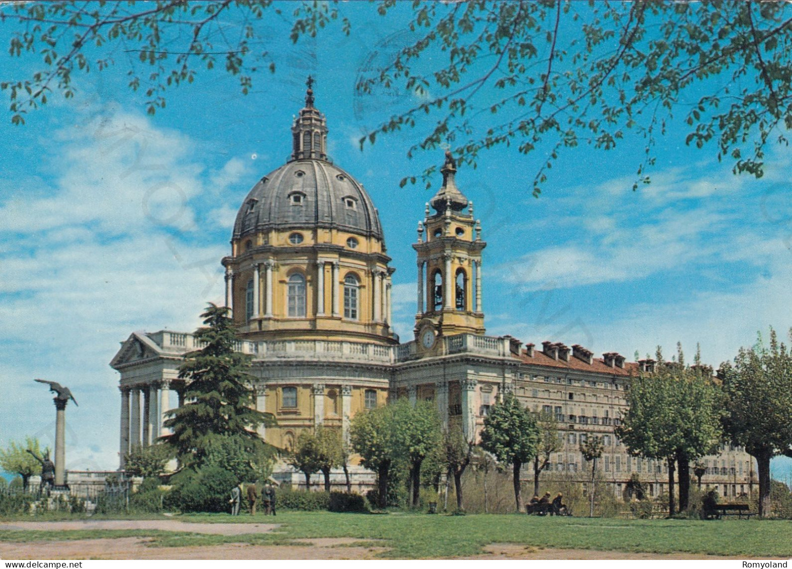 CARTOLINA  TORINO,PIEMONTE-BASILICA DI SUPERGA M.670 (JUVARRA 1731)-STORIA,CULTURA,RELIGIONE,BELLA ITALIA,VIAGGIATA 1968 - Kerken