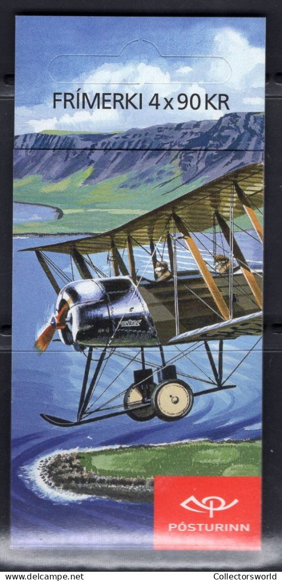 Iceland 2009 4v - 4 X 90Kr Aviation Airplane AVRO WACO Seaplane Waterplane MNH - Libretti