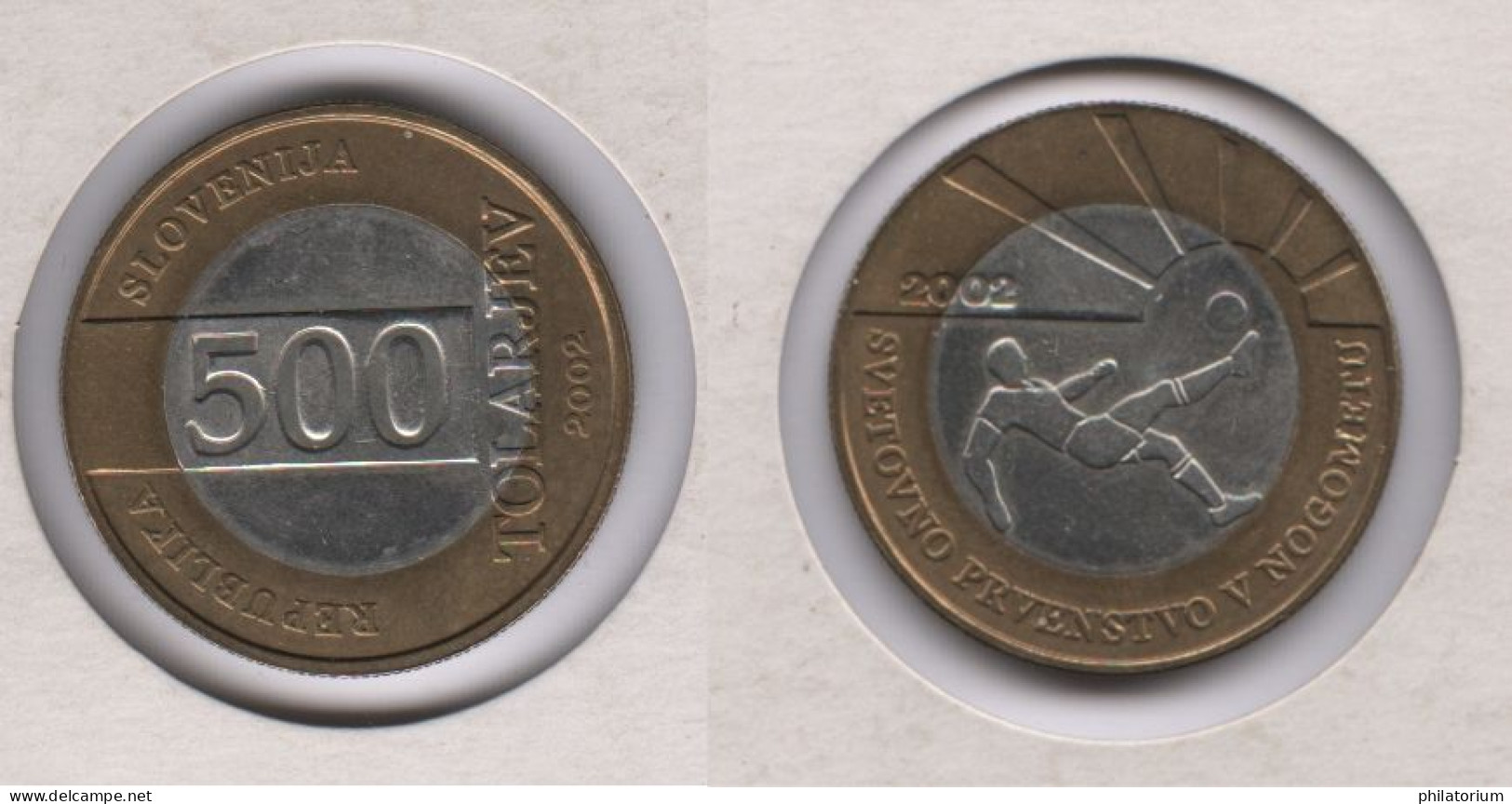 SLOVENIE, 500 Tolarjev 2002, FIFA, KM#45 - Slovenië